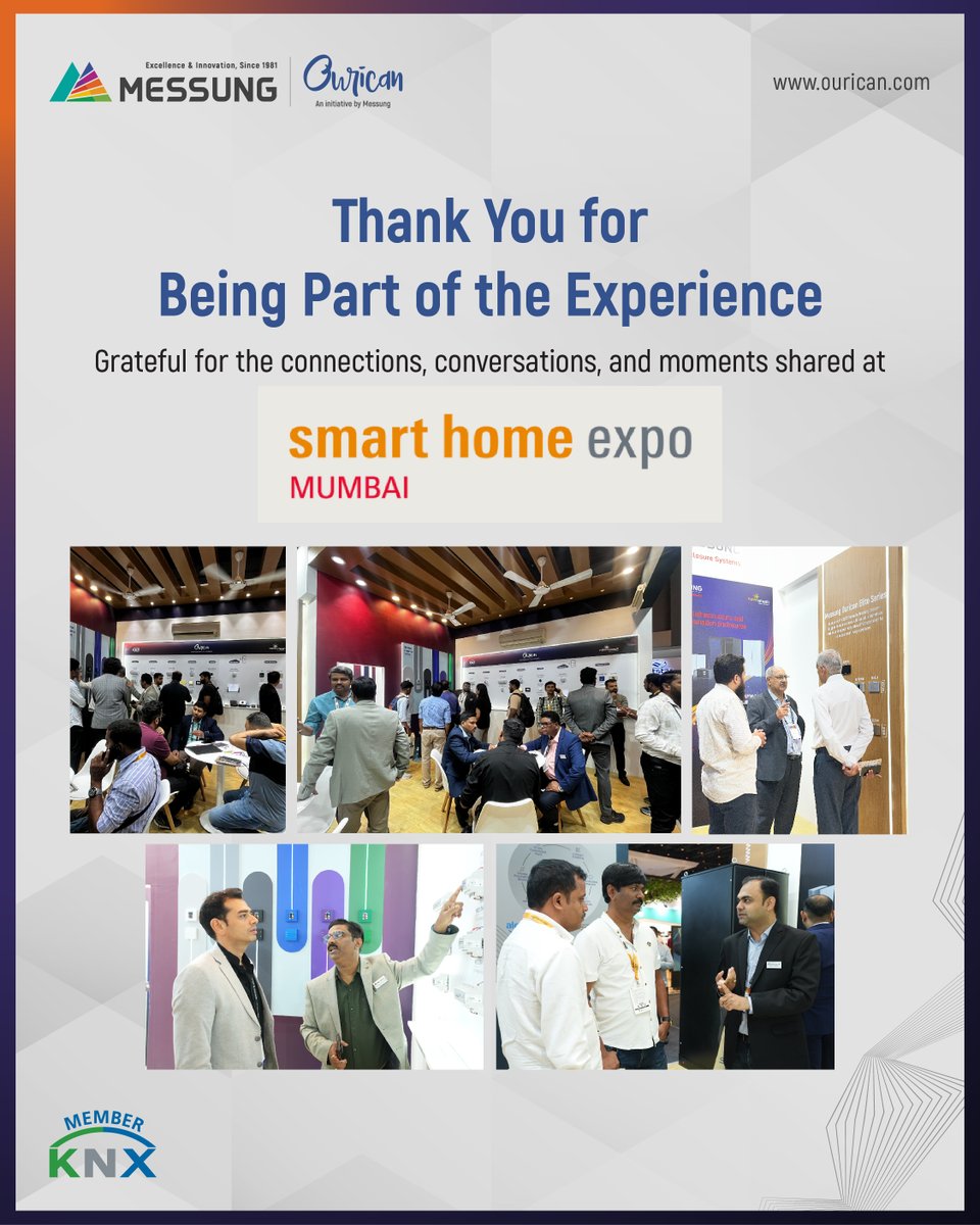OuricanSolution's tweet photo. Smart Home Expo 2026 was more than a showcase — it was meaningful conversations &amp; shared experiences. Thank you for exploring seamless automation with us. We look forward to what we build together next!
#MessungOurican #SmartHomeExpo2026 #ExpoRecap #KNXAutomation https://t.co/EO8HnOwl6z