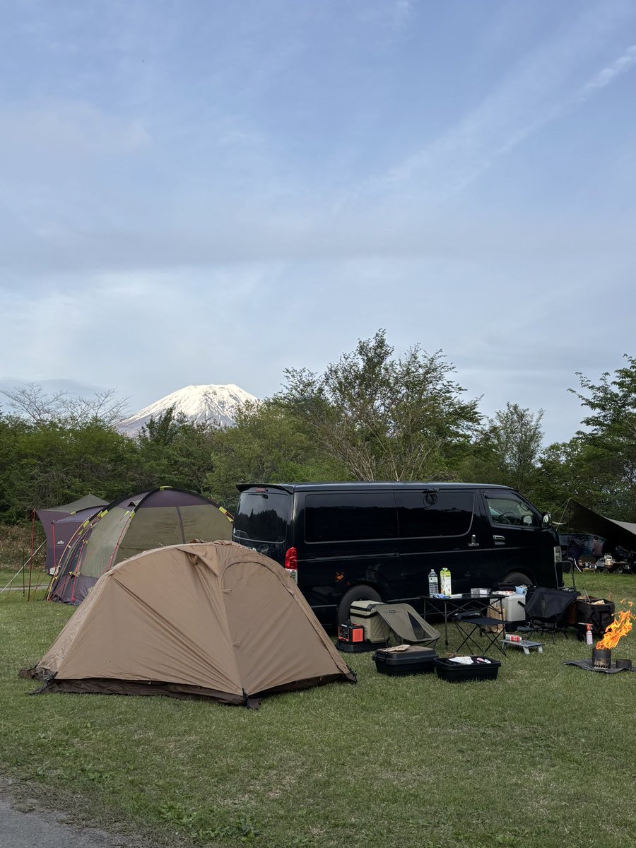 今回のキャンプ地
ちょっとだけ富士山🗻