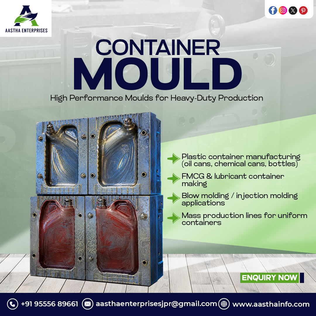 Aasthainfo's tweet photo. Container Mould
🏭 High-performance Container Moulds for precision manufacturing!

📞 +91 95556 89661
🌐 https://t.co/CO5KHHgZwR

#Moulding #Manufacturing #PlasticIndustry #IndustrialTools #ProductionLine #EngineeringWorks #FactorySolutions #InjectionMoulding 🔧 https://t.co/FbLXhbQS1s
