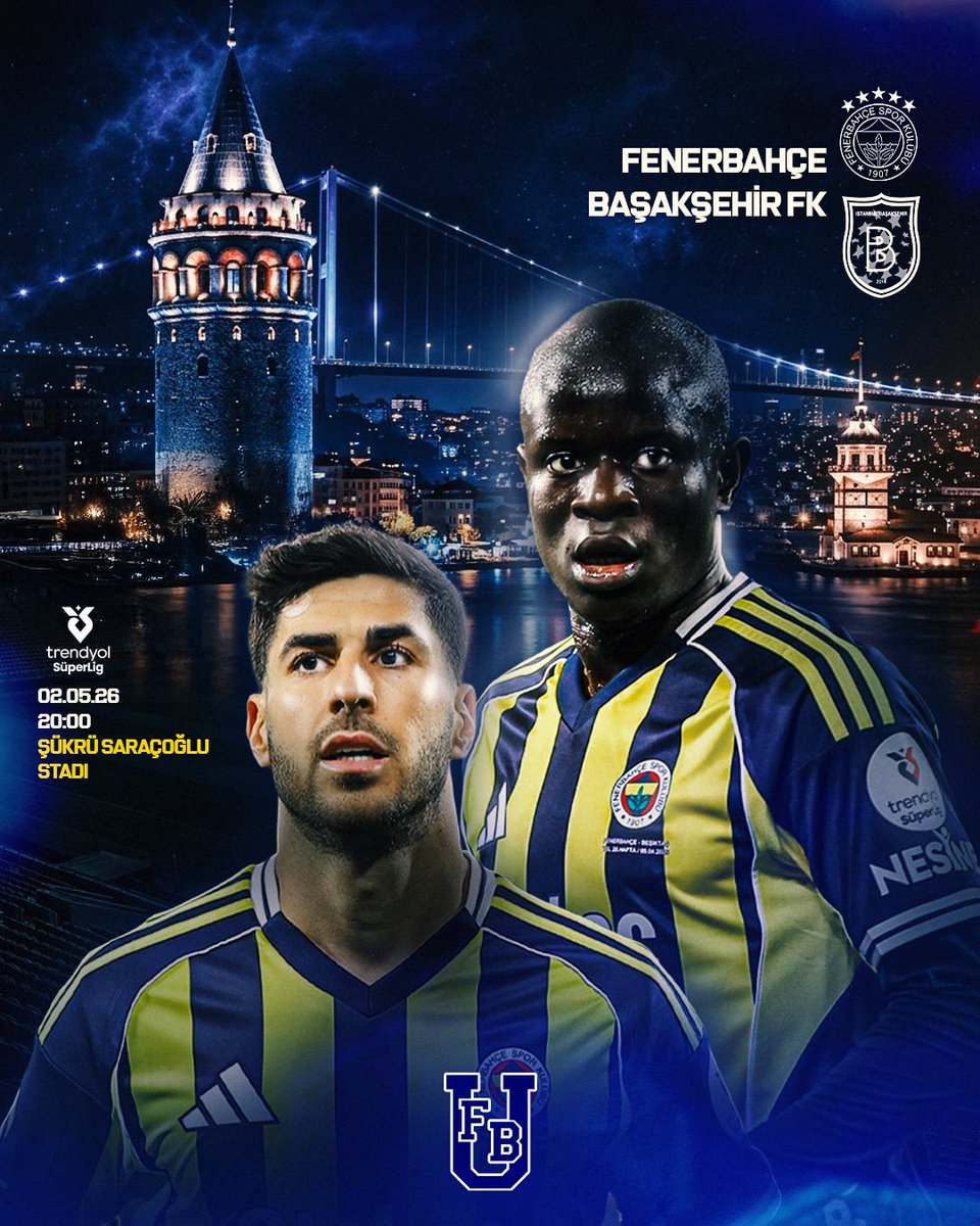 1907unifeb's tweet image. 🏆 Trendyol Süper Lig
⚽️ Fenerbahçe - Başakşehir
🏟️ Şükrü Saracoğlu Stadyumu
🕖 20.00
#FBvBFK
#FenerinMaçıVar