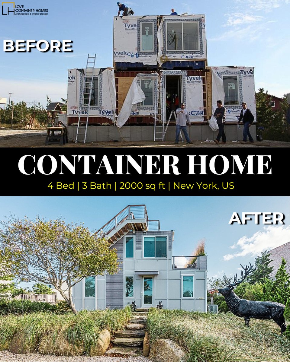 LCH_studios's tweet image. Would you live in a house built out of shipping containers? Rate this one on a scale of 0-10.  Visit us at lovecontainerhomes.com for container house plans and designs.
#architecture #shippingcontainer #containerhome #containerhouse #house #prefab