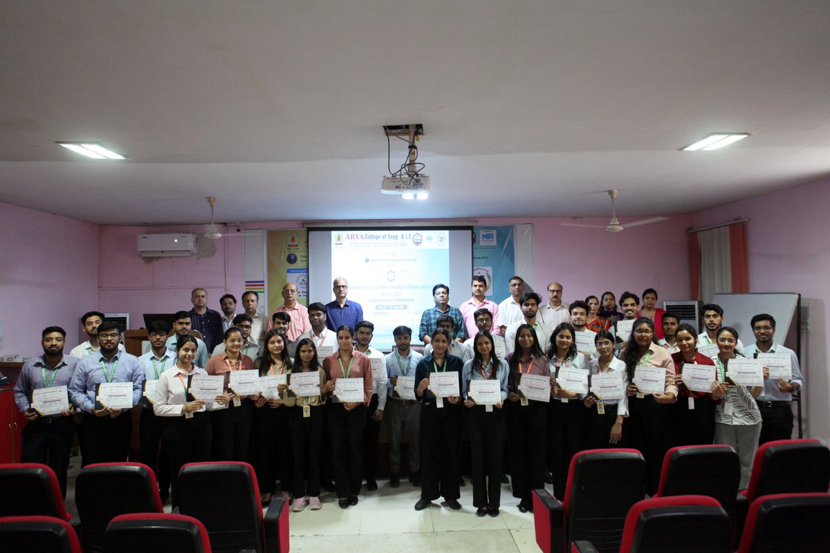 aryacolleges's tweet photo. #ACEIT successfully hosted the 10th #NationalConference on Recent Innovation in Software &amp; Computer (#NCRISC2026) on 27-28 April. The event witnessed an incredible gathering of researchers, academicians,&amp; tech enthusiasts, sharing insightful ideas &amp; innovations in Software, AI&amp;DS https://t.co/HwwlHeuWc2