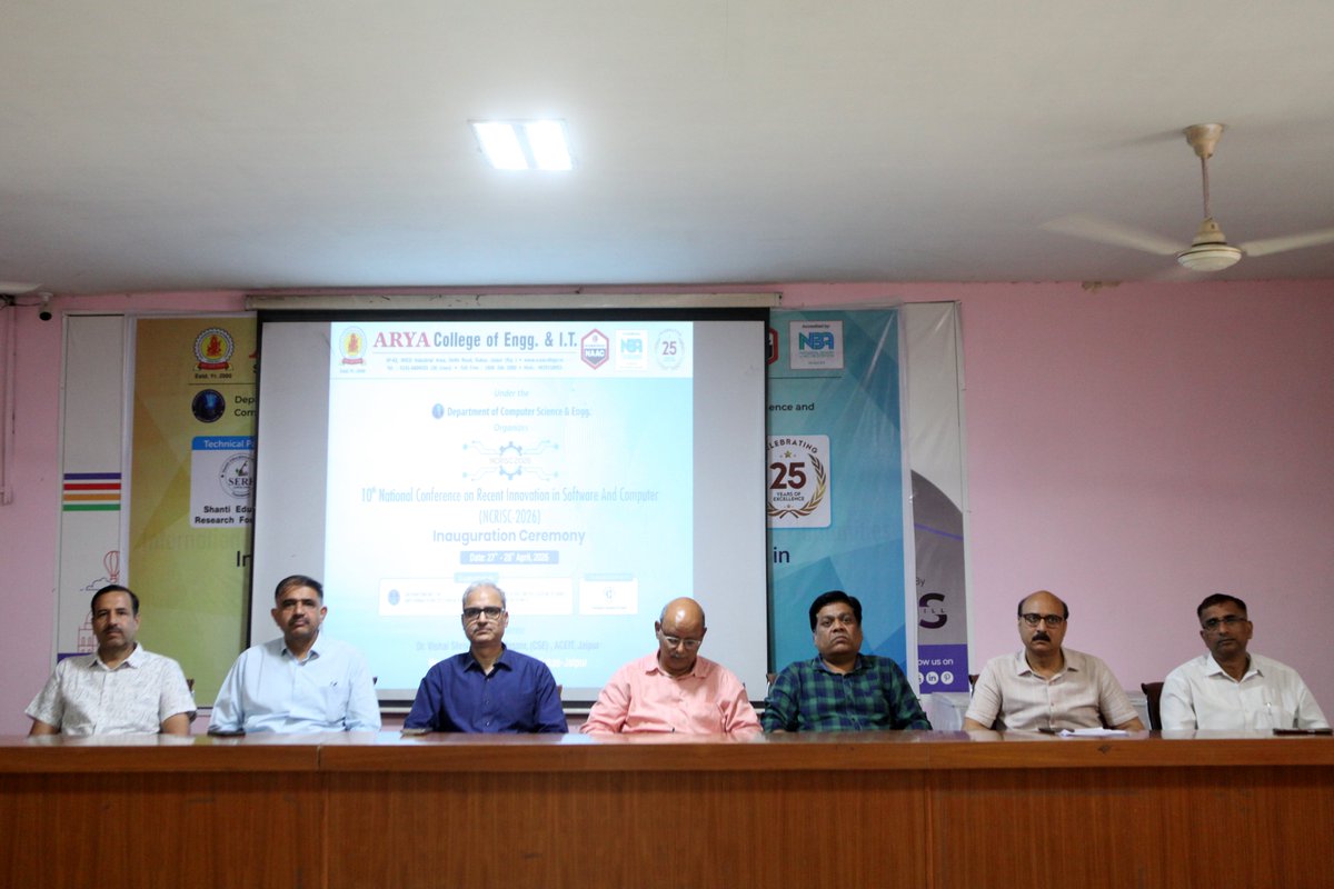 aryacolleges's tweet photo. #ACEIT successfully hosted the 10th #NationalConference on Recent Innovation in Software &amp; Computer (#NCRISC2026) on 27-28 April. The event witnessed an incredible gathering of researchers, academicians,&amp; tech enthusiasts, sharing insightful ideas &amp; innovations in Software, AI&amp;DS https://t.co/HwwlHeuWc2