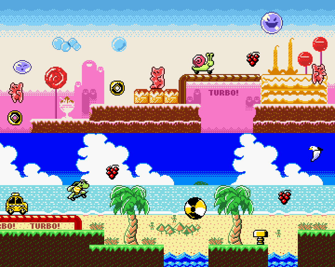 kaiman_games's tweet image. A glimpse of the level art from Skateland Adventures, our new Game Boy Color game, now on its second day on Kickstarter. Let's skate together. 🌴🎶🐌🛹🐢
kickstarter.com/projects/kaima…
#gbc #retrodev #kickstarter #8bit #gameboy