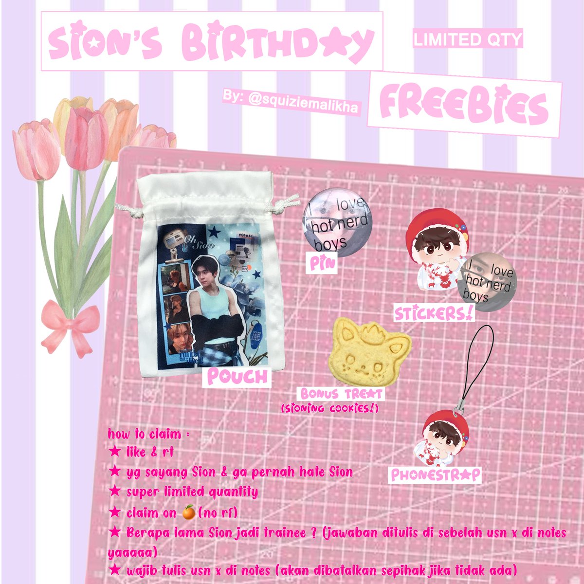squiziemalikha's tweet photo. Sion Birthday Freebies (｡◠‿◠｡)
- @squiziemalikha

how to claim : 
★ like &amp; rt
★ wajib baca "how to claim"
★ https://t.co/WWRJeHhNsF
(link dibuka 11 Mei jam 10.00 WIB) https://t.co/Q1IN4bwe56