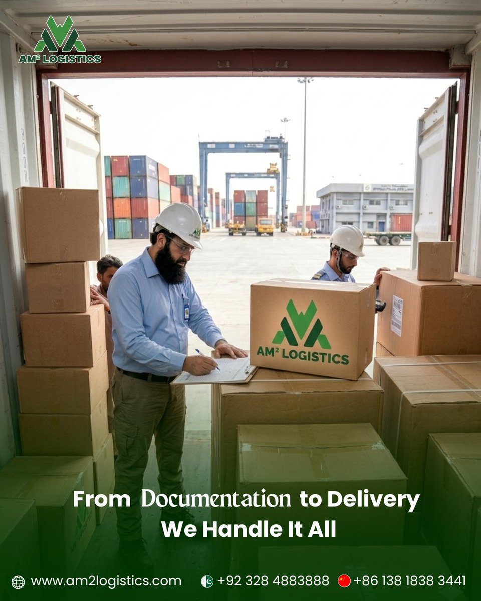 Am2Logistics's tweet photo. From the first signature to the final doorstep delivery, AM² Logistics provides a seamless end-to-end experience. Whether it's port operations, customs documentation, or last-mile delivery, we handle it all with total transparency and professionalism.
Your cargo is our priority. https://t.co/OgGIqGcFM1