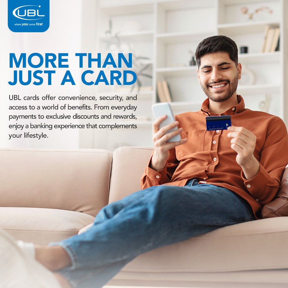 UBLDigital's tweet image. Your card should do more than just pay - it should simplify, secure and reward every moment.

With UBL, experience convenience that fits your lifestyle.

Complaints to: sunwai.sbp.org.pk

#UBL #MoreThanJustACard #SmartBanking #EverydayConvenience #DigitalPayments