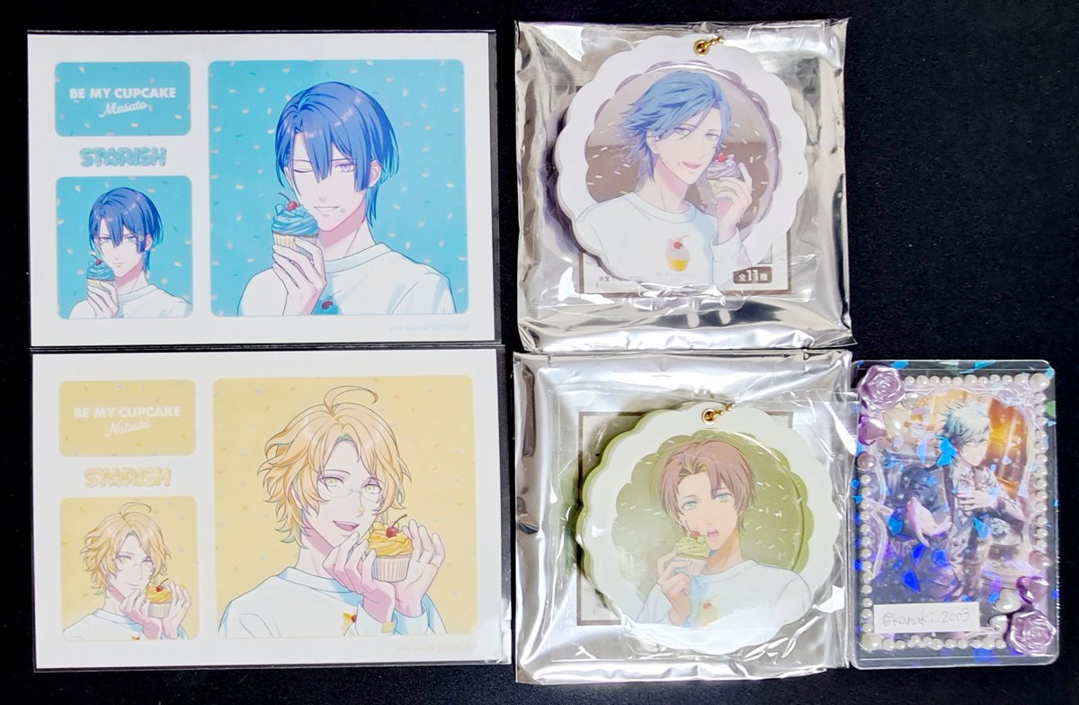 kanaki_2003's tweet photo. 【交換 譲渡 買取】うたプリ BGS 特典 ブロマイド アクリルミラーキーホルダー

【求】
ミラー　定価(+送料)>藍>嶺二
特典　　嶺二1(確保次第藍)

【譲】
ミラー　トキヤ セシル
特典　　真斗 那月

※新宿(渋谷池袋)お手渡し、または郵送 https://t.co/fc6VdGGPIg