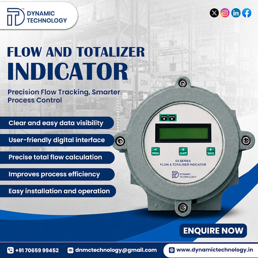 Dynamic_Techn's tweet image. Enhance your process efficiency with precision and reliability!⚙️📊
📞 +91 7065999452
🌐 dynamictechnology.in
📧 dnmctechnology@gmail.com
#FlowMeter #Totalizer #IndustrialAutomation #ProcessControl #DigitalIndicator #EngineeringSolutions #IndustrialEquipment #DynamicTechnology