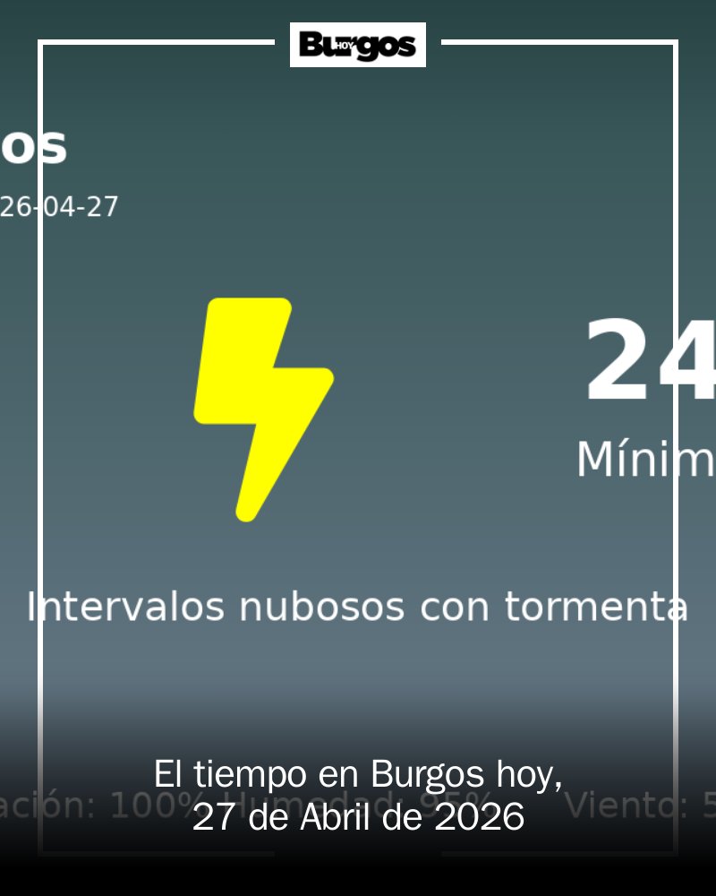 BurgosEdOn's tweet image. ☔️ ¡Hoy en Burgos! Temperaturas de hasta 24°C pero ¡preparate para la lluvia! 🌧️ Lleva tu paraguas. #Burgos #Clima mrf.lu/F-Mc