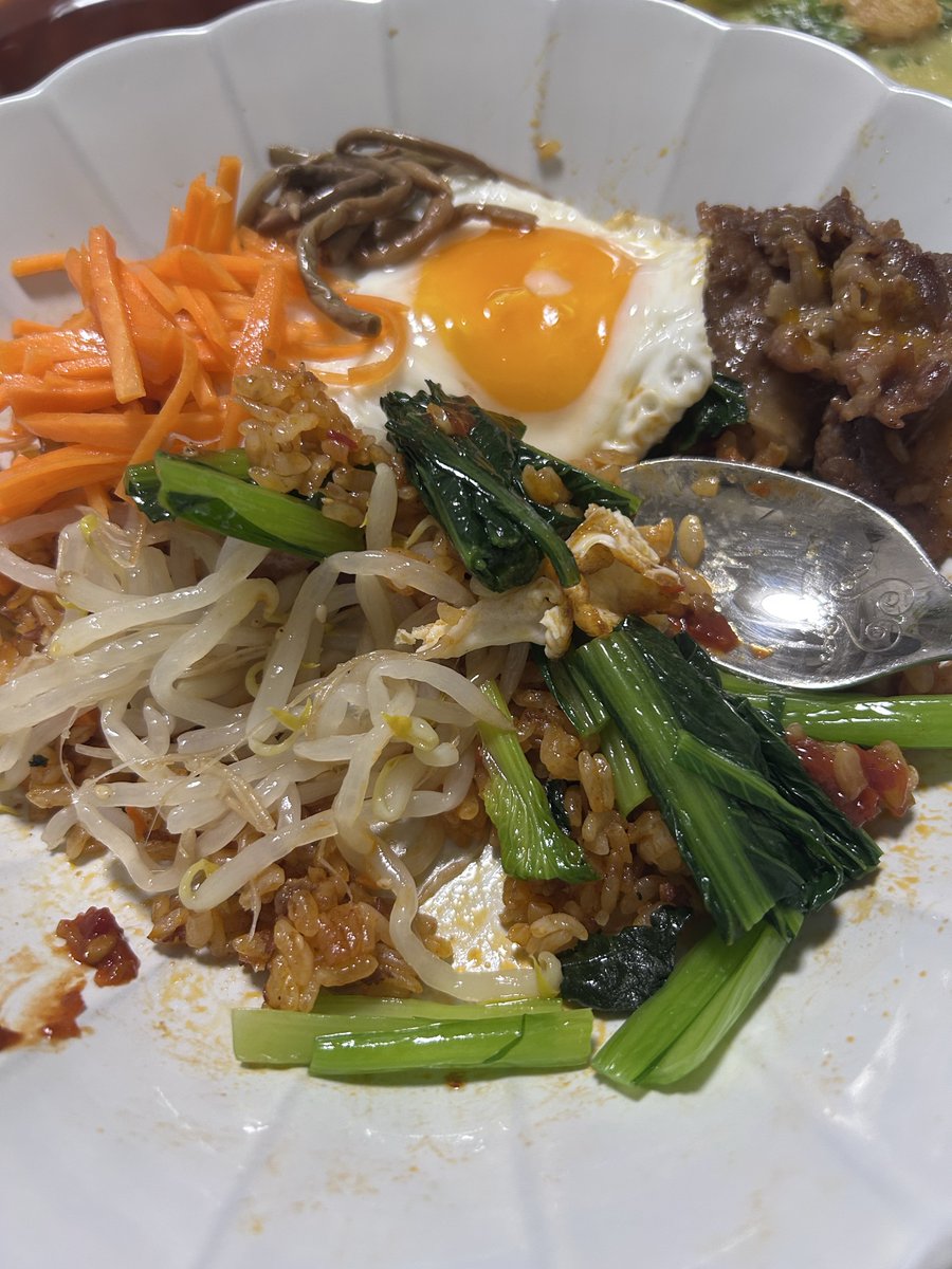 sadaki__'s tweet photo. ピビンパとチヂミを作ってみたよ🍳
おやすみなさい🌙いいゆめみてねー✨ https://t.co/bAgWTvPN1T