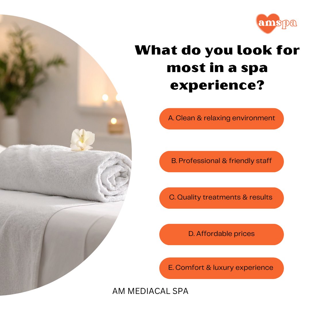 AMMedSpa's tweet image. We’re curious 👀, what makes a spa experience unforgettable for you?

Book your appointment today!

#fyp 
#fypシ 
#fypage 
#foryoupage 
#ammedicalspa 
#spainportharcourt