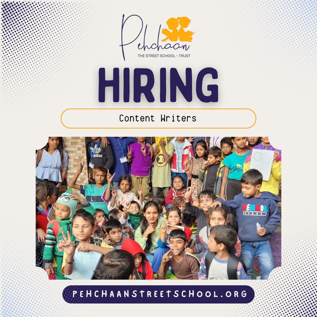 Tilotma7's tweet photo. We’re Hiring: Content Writers

@Pehchaan_School is looking for writers to share stories that matter.

Write with purpose.

#ContentWriting #Hiring https://t.co/4tPuVZnlUb