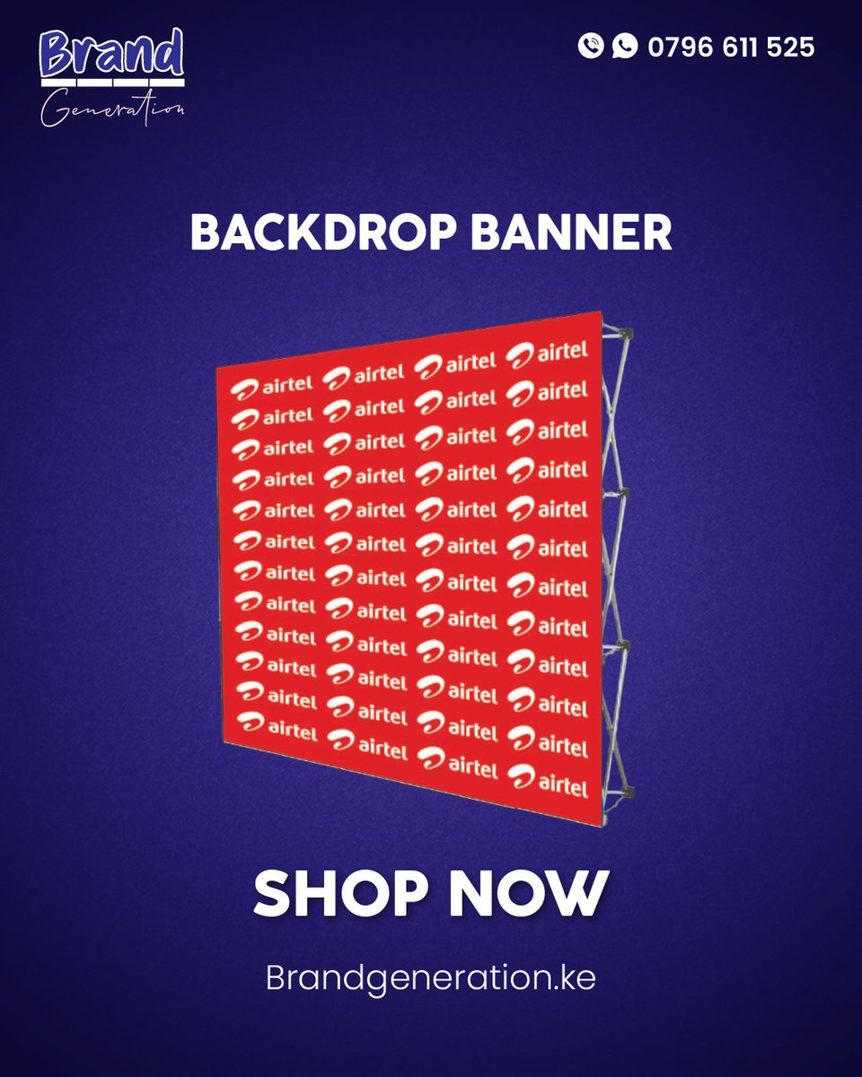Generation47891's tweet photo. 🎯 Make your events stand out with Backdrop Banners.

Perfect for photos and branding — from Brand Generation.

📞 0796611525
💬 WhatsApp: 0796611525
#BackdropBanners #BrandGeneration #EventBranding #BrandVisibility #OutdoorBranding https://t.co/cwrojA96W5