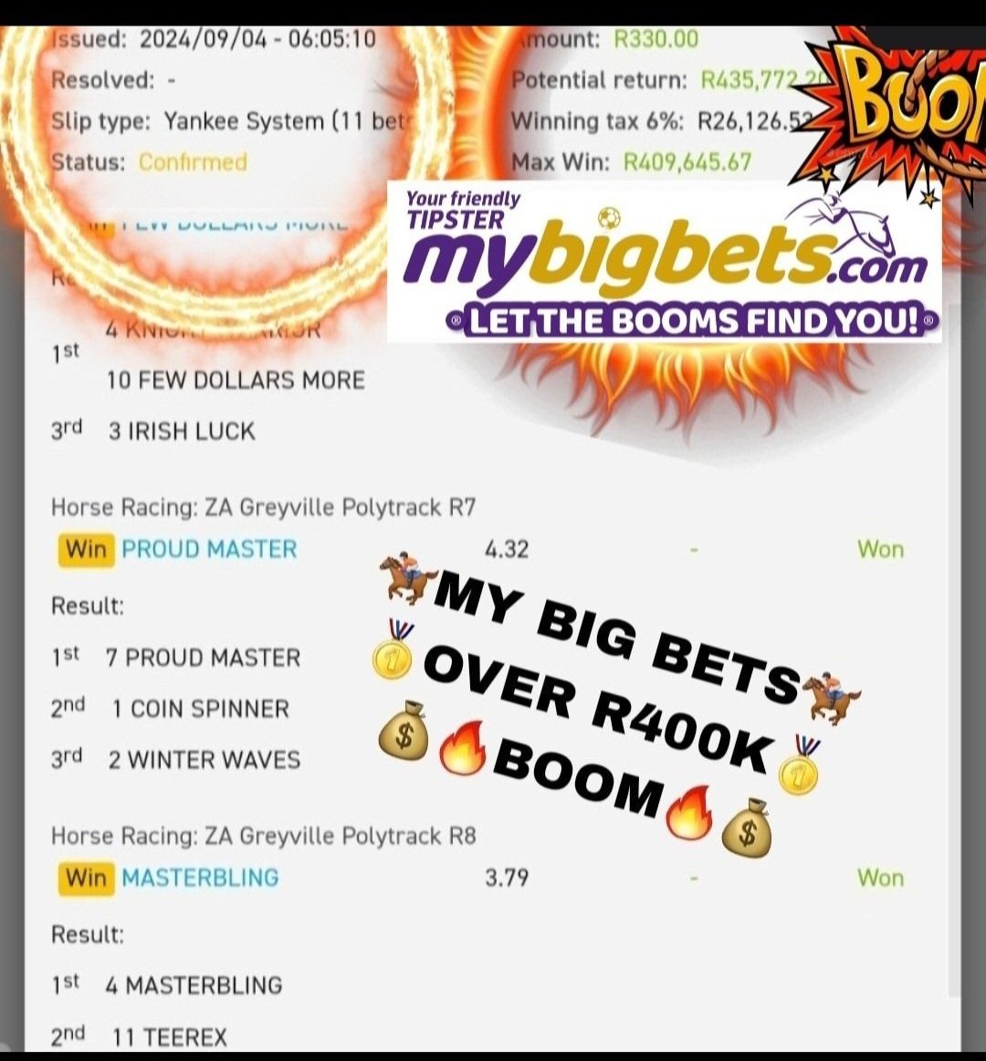 MyBigBets1's tweet photo. 🌄Good Day....🙏🏽💫
💰💰💰HAVE A GOOD DAY💰💰💰
🏇🏻🏇🏻🏇🏻⚽️⚽️⚽️⚽️🏇🏻🏇🏻🏇🏻🎙🎙🎙
⏬️⏬️⏬️⏬️⏬️⏬️⏬️⏬️⏬️⏬️⏬️⏬️
📣 2020 PRICES 💥
📣 NOW ONLY R300 💥
📣 30DAYS FULL VIP ACCESS 💥
📣 80 FREE MERCH POINTS 💥
🌟BRINGING BACK 2020 PRICES FOR THE PEOPLE🕺💫💃
🌟Voted the best HorseRacing Tipster by the people for the people and now we’re giving back to YOU🏇🏻⚽️🎙✅️
MYBIGBETS 🏇🏻⚽️🎙💲💰
®️ LET THE BOOMS FIND YOU®️
@mhlayisto @MisterPule
@carlosdankworth @Dankobetway @fernand05666736 @JasonSham833888
@annieTG24
#MYBIGBETS #HorseRacing #HorseRacingTips #HorseRacingTpsters #betway #Saturday #BettingTwitter #boom #biggie