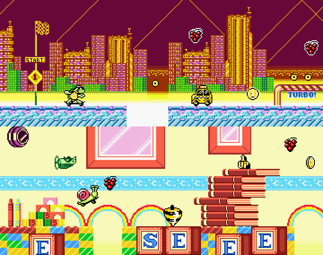 kaiman_games's tweet image. A glimpse of the level art from Skateland Adventures, our new Game Boy Color game, now on its second day on Kickstarter. Let's skate together. 🌴🎶🐌🛹🐢
kickstarter.com/projects/kaima…
#gbc #retrodev #kickstarter #8bit #gameboy
