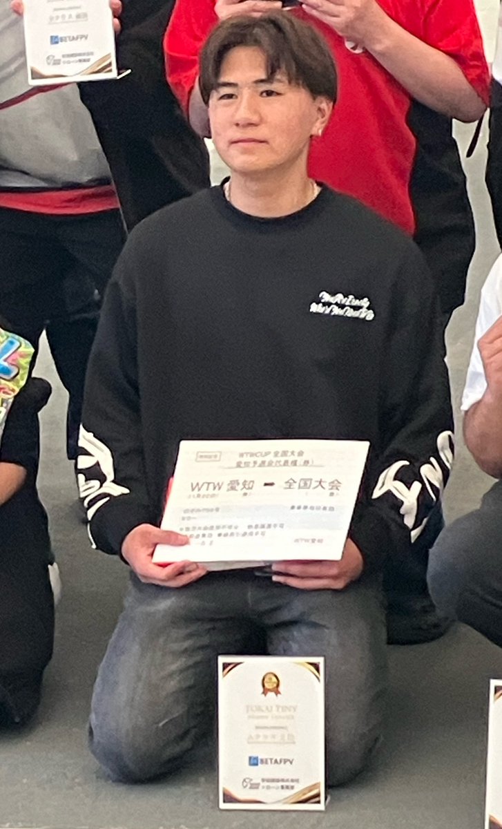 e_SAM_father's tweet photo. WTW全国大会愛知予選、２位で全国大会の切符を手にしました！半年ぶりにドローンを飛ばすというぶっつけ本番でしたが、負けても仕方ないのいう割り切りが逆に肩の力が抜けて良かったようです。
運営、選手のみなさん一日ありがとうございました🙇‍♂️
#WTW愛知
#WTW全国大会 https://t.co/ZQV2qHAIkg