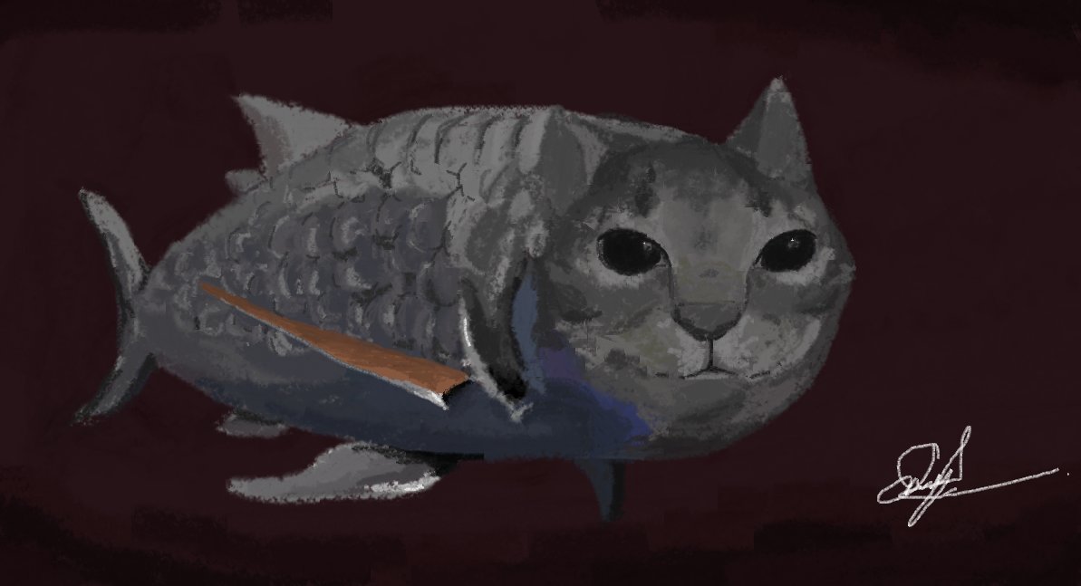 Q_Tsumi24's tweet image. trust the process....lmao first time drawing on pc
#fish #cat #drawingㅤㅤㅤㅤ