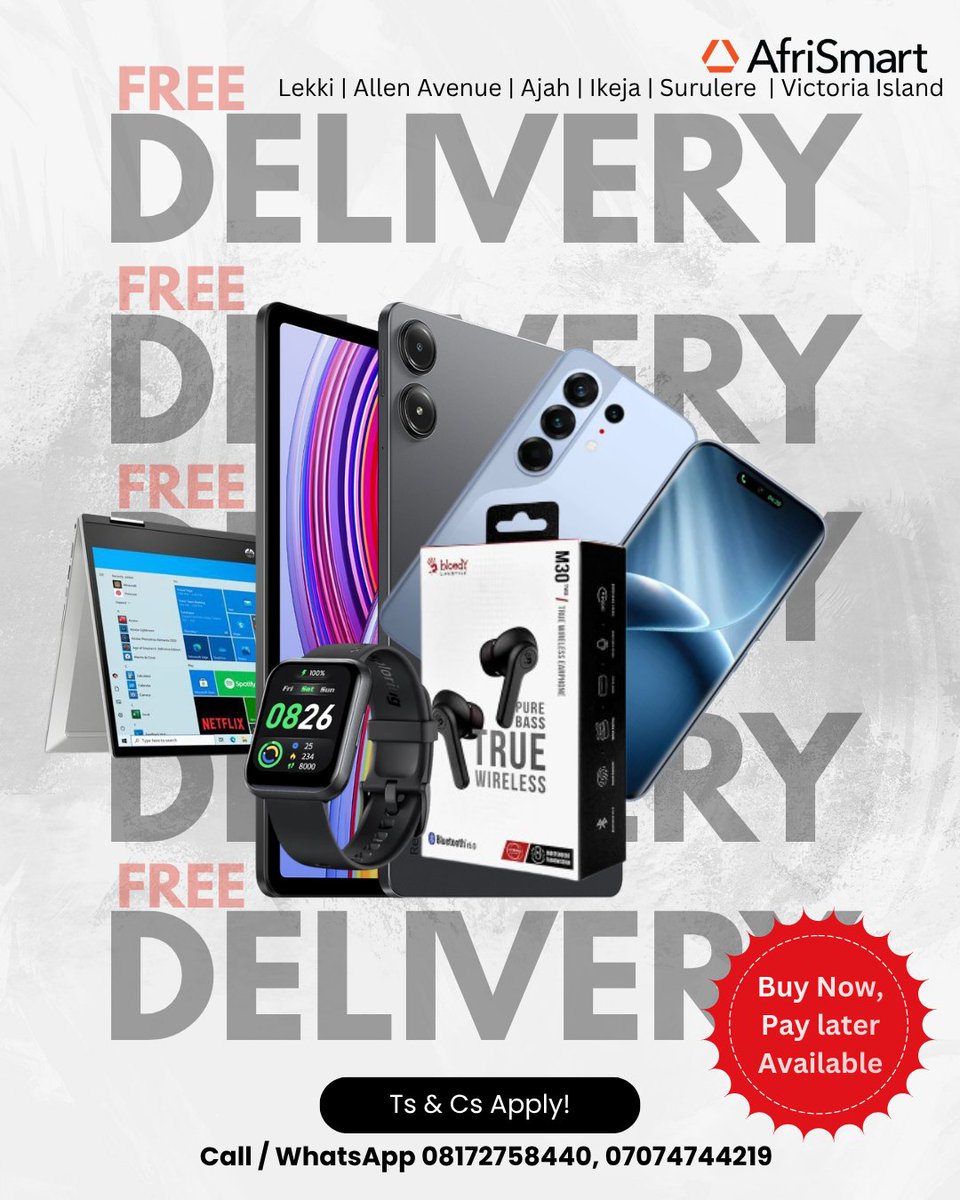 AfrismartNg's tweet image. Weekend Deal!!!

Get free delivery on orders, ensuring your favorite items reach you without any extra cost. Take advantage of this offer this weekend &amp;amp; experience hassle-free shopping like never before! #Lagos only.

Ts &amp;amp; Cs Apply!

#Afrismart #Retail #Weekend #Sales #Delivery