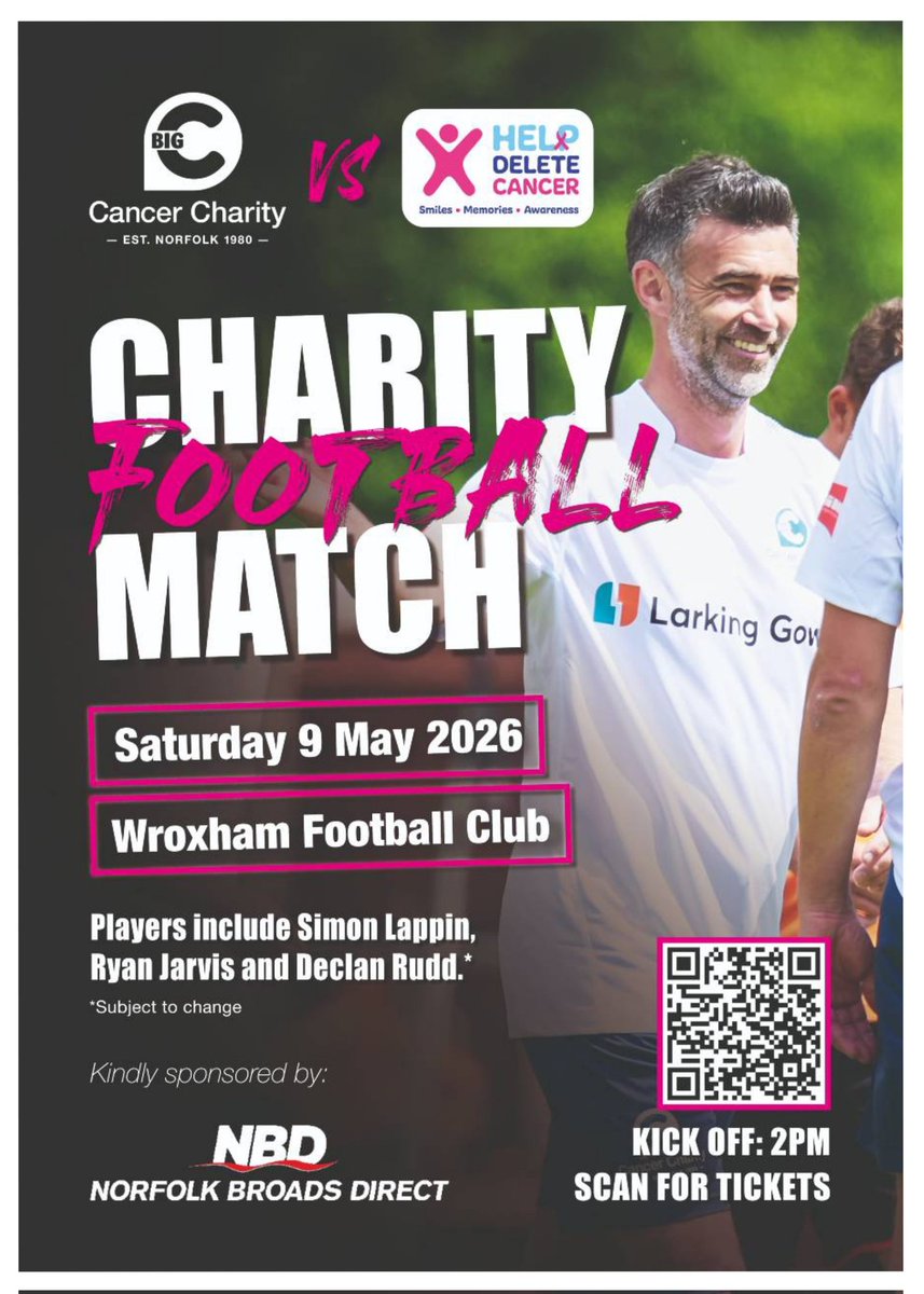 Delete_Cancer's tweet photo. It's been a while since we posted on here! Mostly active over on Insta! 🙌

1 Week Today ✍️

We are to off to @The_Yachtsmen as face a NCFC legends Inspired Big C XI 

Supporting the amazing work @bigctweets do on a daily basis 💙

We are honoured to be invited along!

Details 👇 https://t.co/99tEV7kXdx