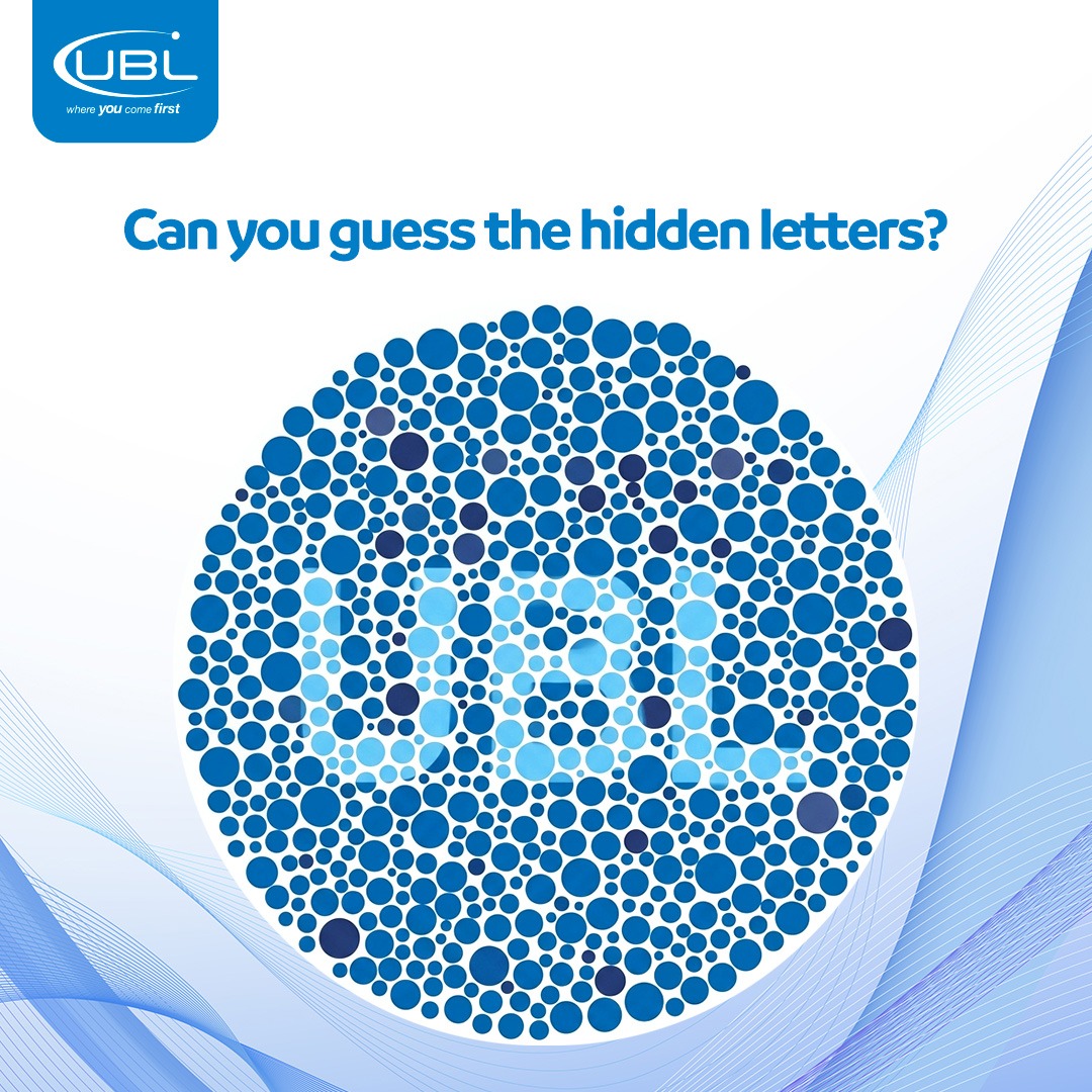 UBLDigital's tweet image. Think you’ve got a sharp eye? 👀

Spot the hidden letters and drop your answer below!

Complaints to: sunwai.sbp.org.pk

#UBL #BrainTeaser #SpotTheHidden #FunWithUBL #MindGame #ChallengeYourself #UBLPakistan #BestInDigitalInnovation #BestDigitalBank