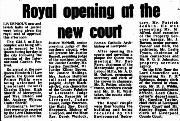 Liverpool1207's tweet image. #Liverpool OTD - 1984: The Queen Elizabeth II Law Courts are opened.....