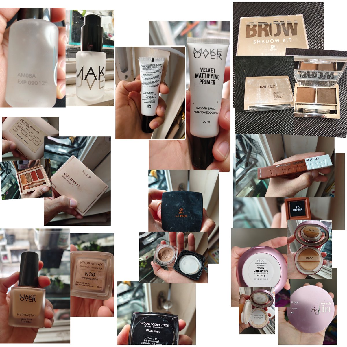 matthiasview's tweet photo. WTS 
Dijual murah meriah semua karena masih lanjut edisi bersihin koper make up, lama nggak dipakai habis libur make up an jadi rata-rata isi masih banyak.
Lansung oren ya.
https://t.co/R1hSWtiixC https://t.co/RGotf5uIsp