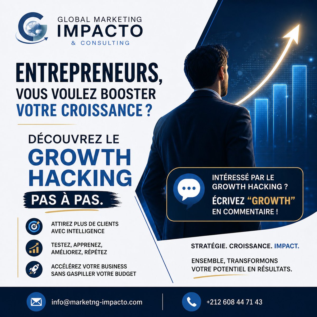 MarketingImpac3's tweet image. 🚀 Entrepreneurs,

On parle souvent de “plus de clients”…
mais rarement de comment les obtenir intelligemment.

💬 Si ça vous intéresse, écrivez juste “growth” en commentaire.
Je vous partage la première étape.

#Entrepreneurs #GrowthHacking #Business #Marketing #Focus