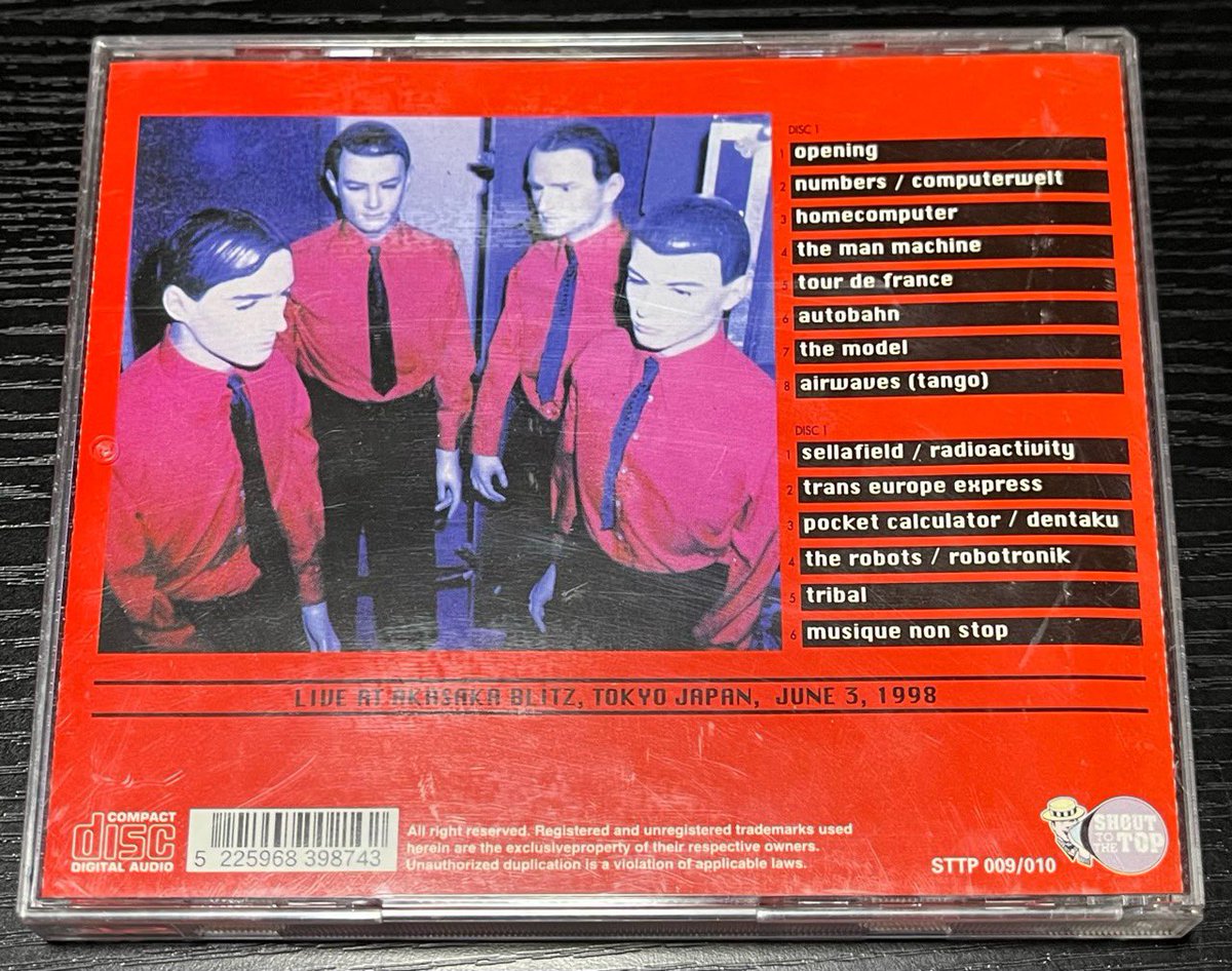 KRAFTWERK「WERKING HOLIDAY」 1998年の赤坂BLITZライブのブートCD