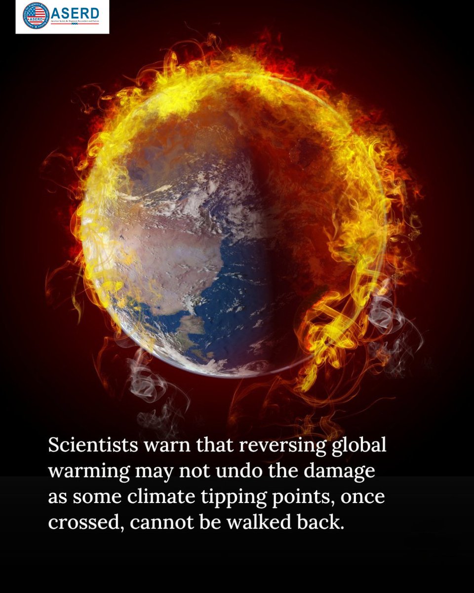 InfoAserd's tweet image. Reversing global warming isn’t like hitting rewind.
Earth’s climate has tipping points—once crossed, changes can become irreversible.
🌐 : aserd.org
📧: info.aserd@gmail.com
#aserd #ClimateChange #GlobalWarming #ClimateAction