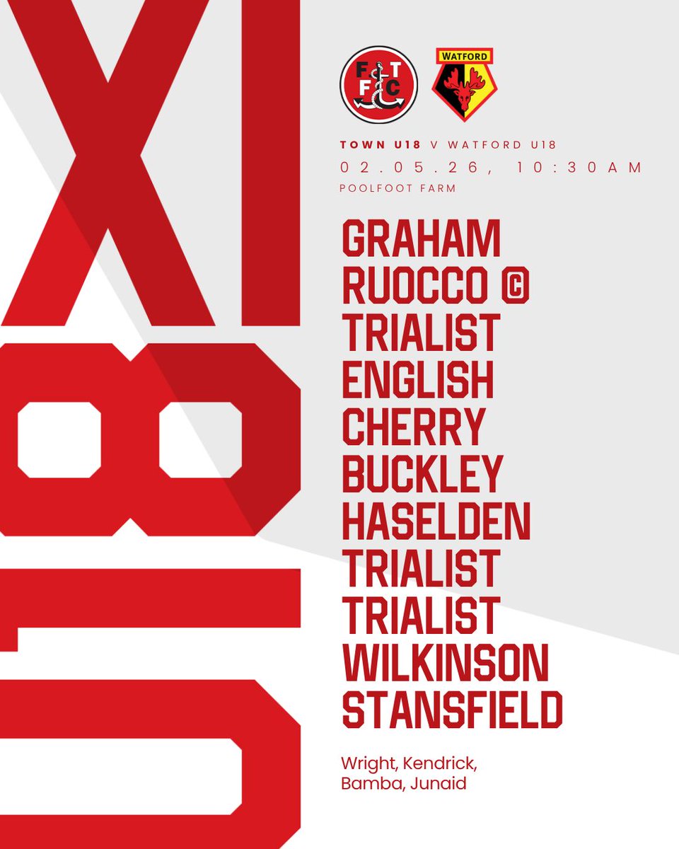 AcademyFTFC's tweet photo. The final game of the campaign for our Under-18s.

Go well, lads! ❤️🤍 https://t.co/MNQdWjU1bS