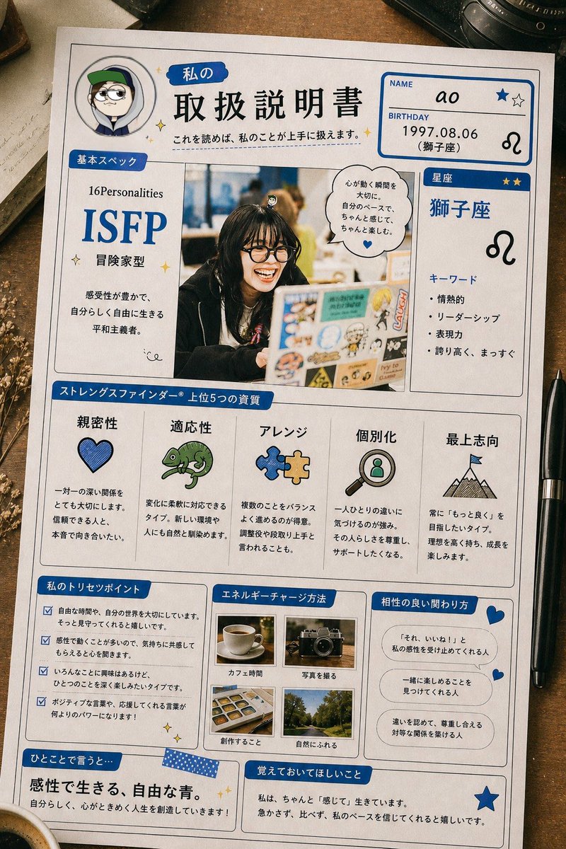 ao ｜ 想いを映す言語化クリエイター tweet media
