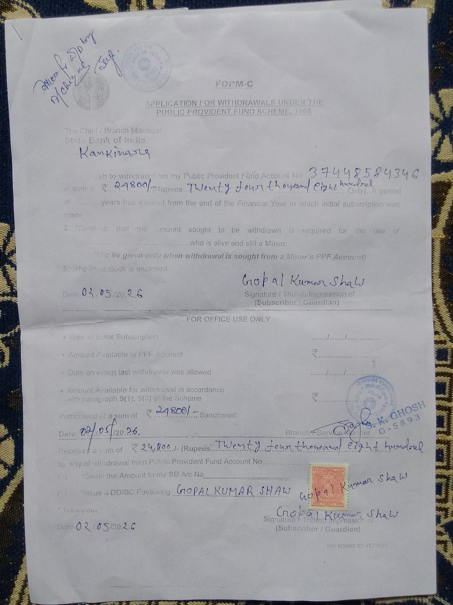 Gopalshaw178085's tweet photo. @TheOfficialSBI @FinMinIndia @RBI @nsitharaman My PPF A/c 37448584346 is revived, Form C is submitted at Kankinara Branch, but staff is refusing NEFT withdrawal to my other bank A/c, forcing me to use inactive SBI SB A/c. RBI Complaint No: 2026...3043 filed. Kindly intervene." https://t.co/1A95lybllH