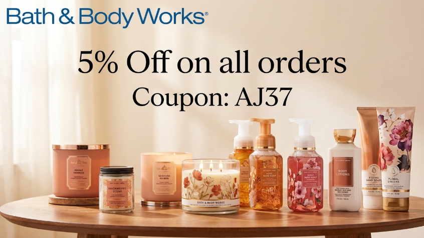 CouponSavingsAE's tweet image. 5% Off on all orders at Bath &amp;amp; Body Works

Coupon Code: AJ37

Get more #couponcode from: couponsavings.ae/coupons/bath-&amp;amp;…

#couponcode #promocode #BathroomDesign #BodyCare #products #salesalesale #essentials #Accessoires #beauty