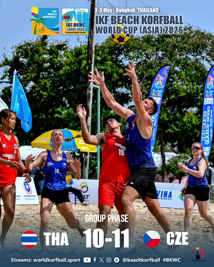 korfball's tweet photo. Day 1 Morning Results (I) | IKF #BKWC (Asia) 2026 | #GroupPhase | @beachkorfball
🏆 IKF Beach Korfball World Cup (Asia) 2026
📍 2-3 May | Bangkok, Thailand 🇹🇭
📰 Results, streams & images: https://t.co/PS84T9nQ8n
📷 Chalermsak Panichpattanakij
#korfball #beachkorfball #korfbal #beachkorfbal #合球 #コーフボール #कोर्फबॉल #코프볼 #คอร์ฟบอล #කොර්ෆ්බොල්