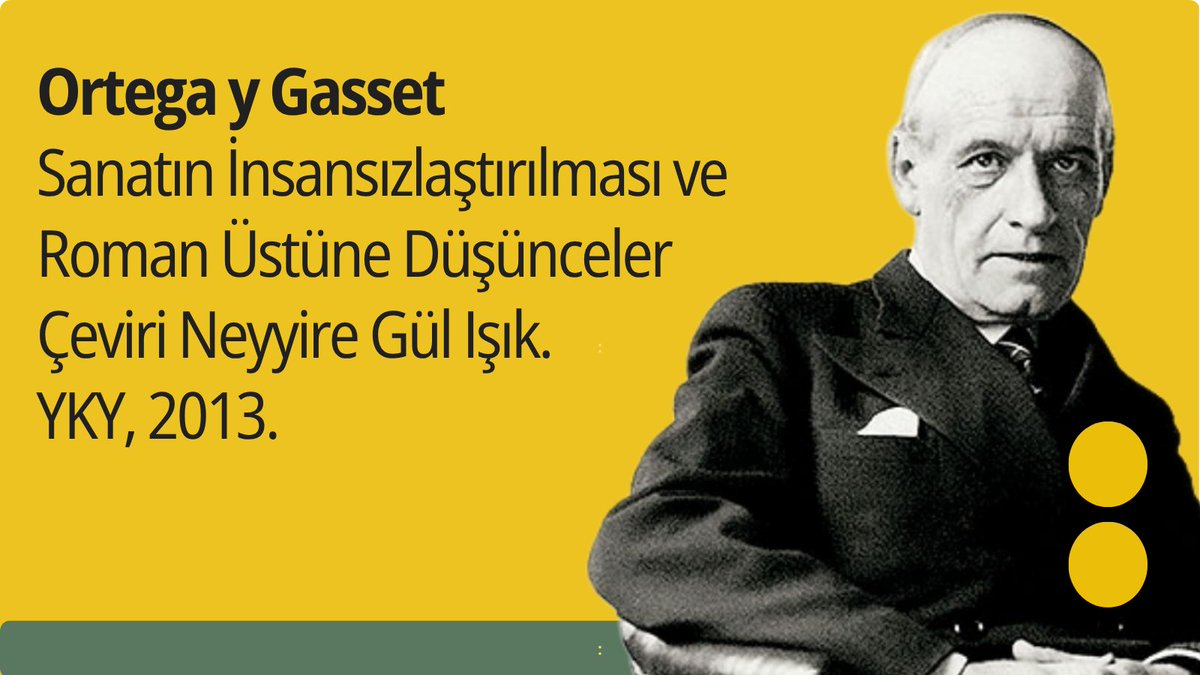 omerfoyal's tweet photo. ”Bugün sanatçının kendisi sanatını önemsiz bir çabaymış gibi görüyor. Olay sanatçının kendi yapıtıyla ya da işiyle pek ilgilenmemesi değil, onlarla asıl büyük bir önemleri bulunmadığından ötürü ve bulunmadığı oranda ilgilenmesi."
Ortega y Gasset https://t.co/ml9Th7eycS