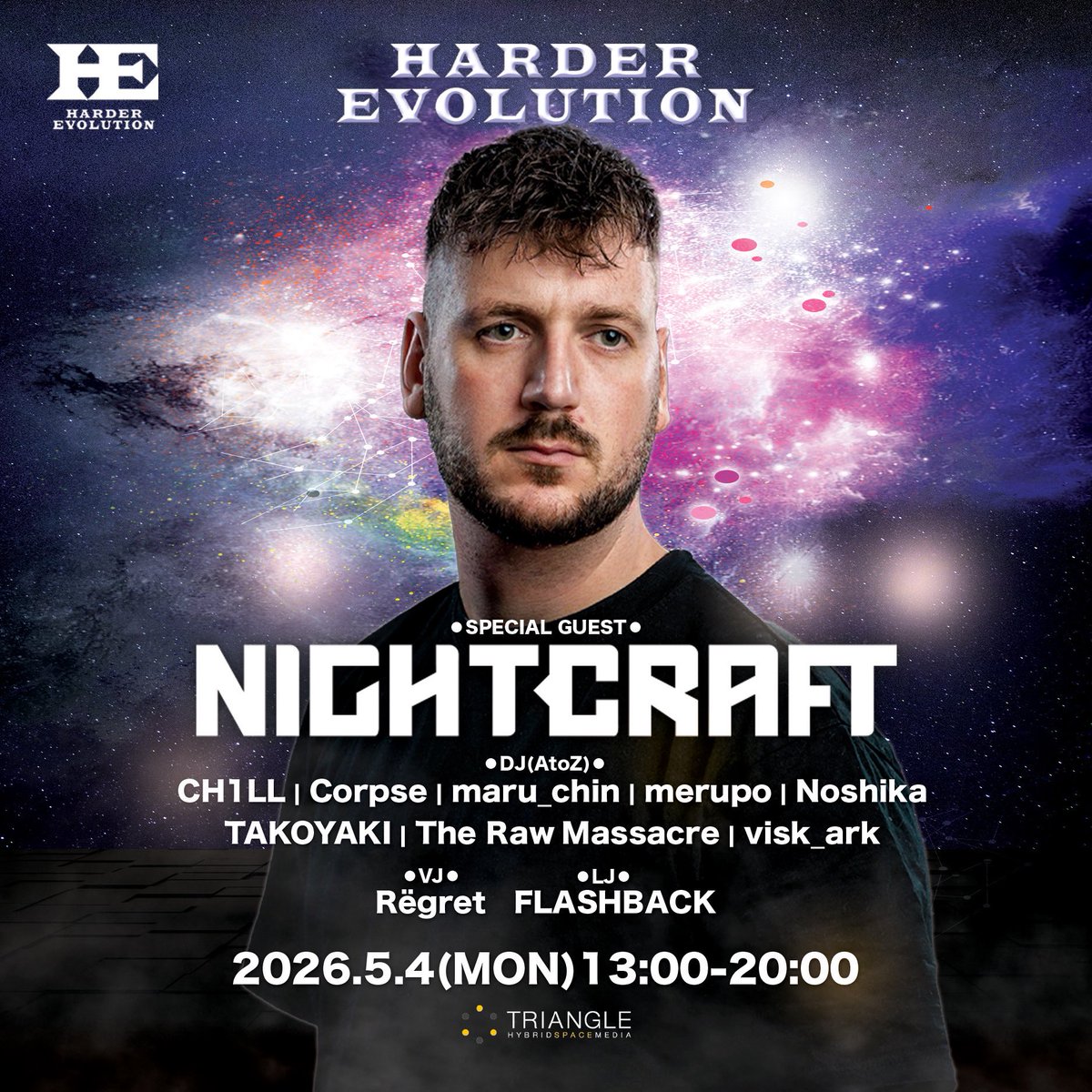 Taber_Hardstyle's tweet photo. 5/4　13時〜
大阪TRIANGLE
HARDER EVOLUTION  #HE0504 

毎年進化が止まらない照明演出！今までやってなかったフェス演出が、この日、LJ Flashback今年の代表作となるのは間違いない！
完全オリジナルHardstyleフェス演出を見られるのは大阪だけ！
是非！
チケット販売中！↓
https://t.co/bhmQKKTofj https://t.co/n07eG4483E