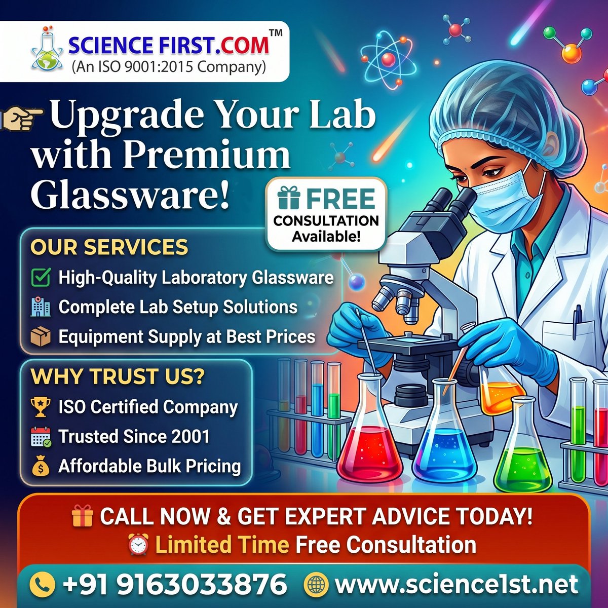 SFirstindia's tweet image. 𝗕𝘂𝗶𝗹𝗱 𝘁𝗵𝗲 𝗙𝘂𝘁𝘂𝗿𝗲 𝘄𝗶𝘁𝗵 𝗠𝗼𝗱𝗲𝗿𝗻 𝗦𝗰𝗵𝗼𝗼𝗹 𝗟𝗮𝗯𝗼𝗿𝗮𝘁𝗼𝗿𝗶𝗲𝘀! #SchoolLaboratory #STEMEducation #ScienceEducation #LabEquipment #ModernLaboratory #SchoolInfrastructure #RoboticsLab #PhysicsLab #ChemistryLab #BiologyLab #ComputerLab #ElectronicsLab