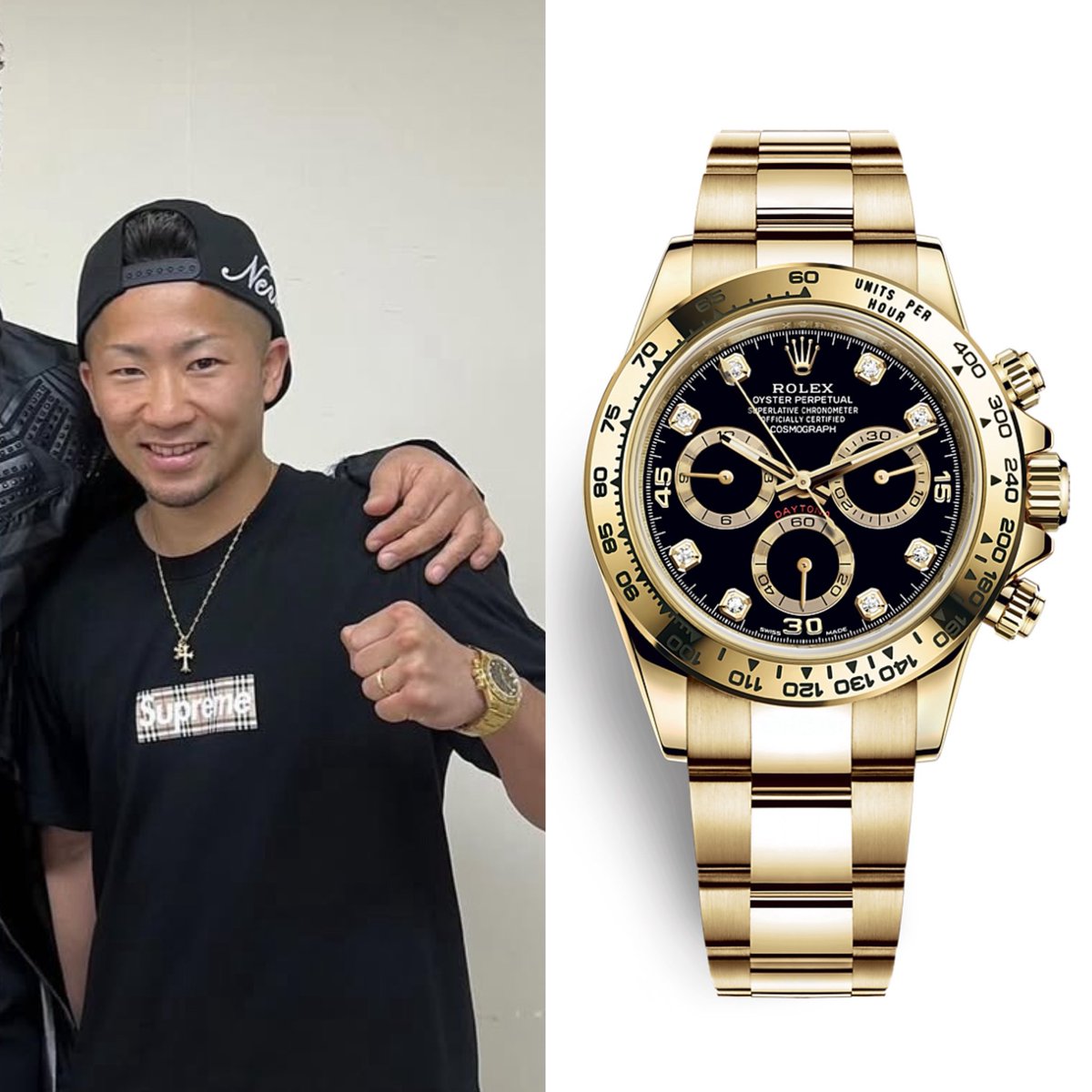 bot31676934's tweet photo. 井上拓真

ロレックス　コスモグラフ デイトナ

定価:約484万円 https://t.co/ANGrwAqBr3