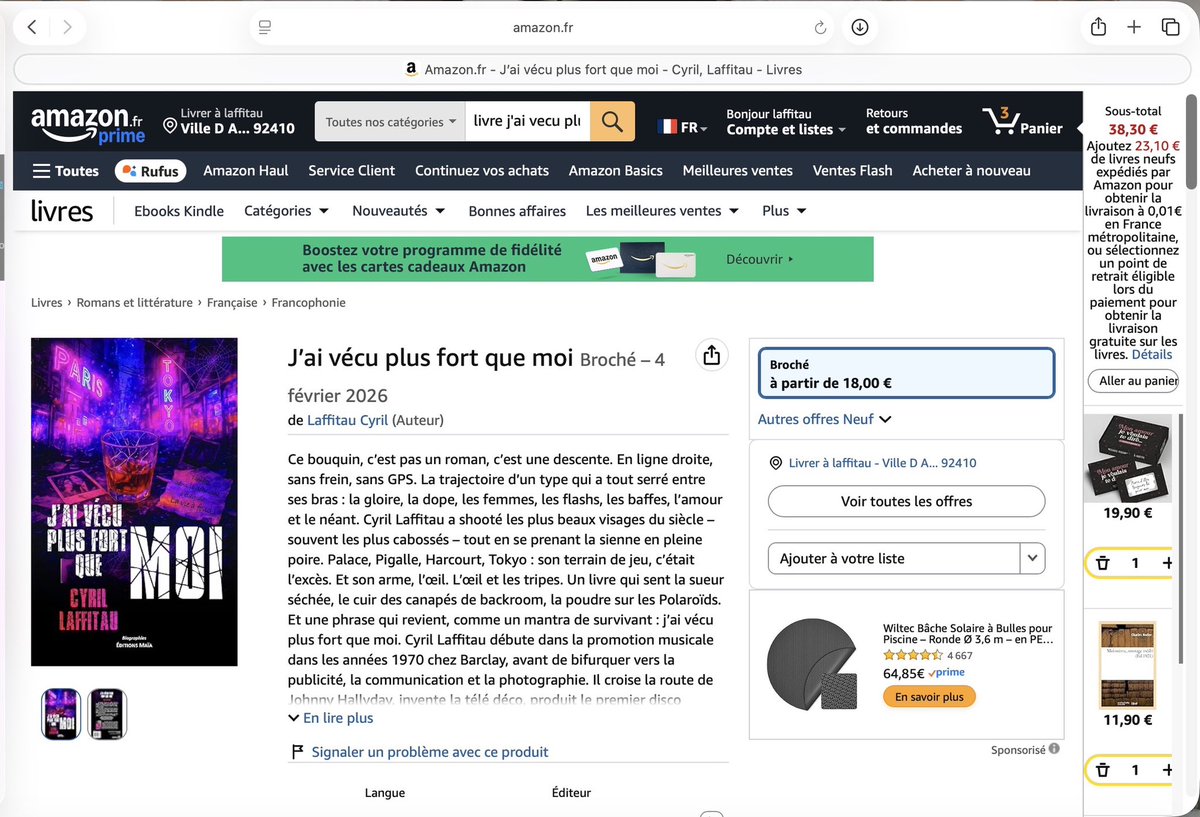 laffitau's tweet photo. Mon livre en vente sur Amazon https://t.co/Fx0wJr0keA
