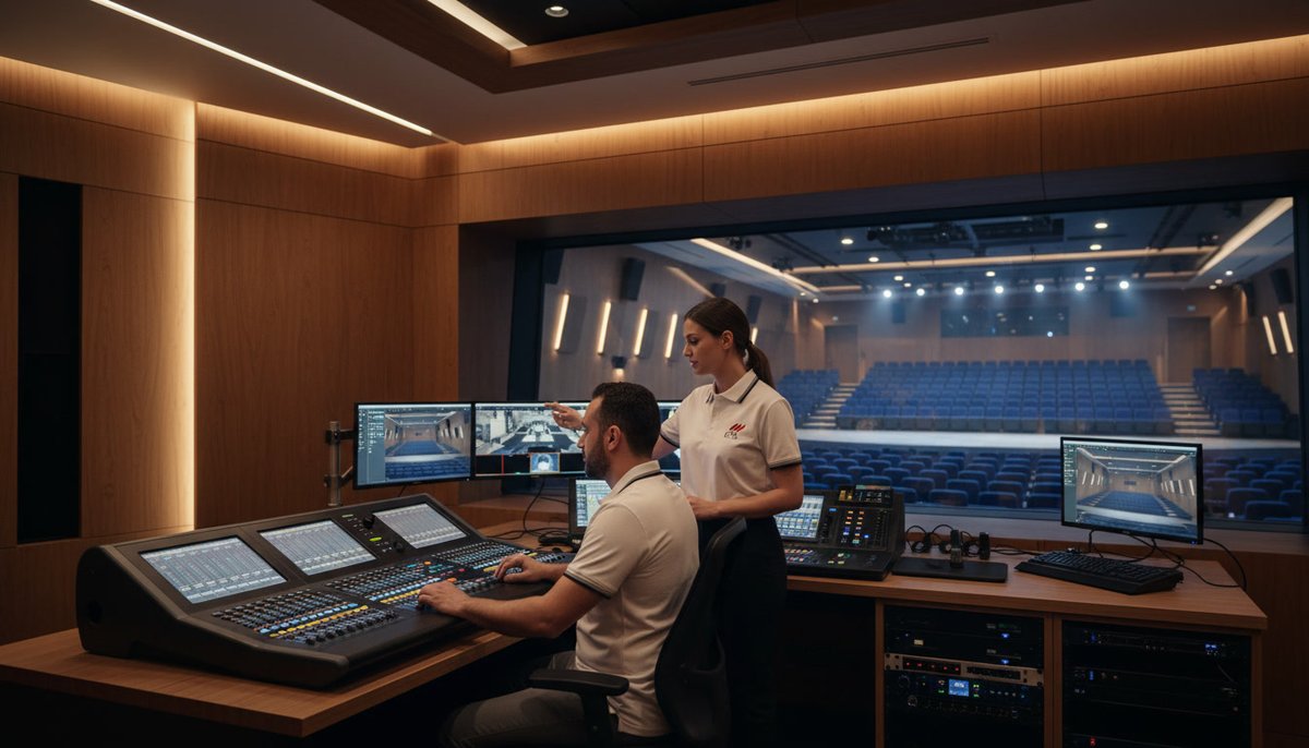 elv_technology's tweet photo. Precision meets performance.
A fully integrated audio-visual control room designed for seamless event management, crystal-clear sound, and immersive visual experiences. From real-time monitoring to advanced mixing systems, every detail is built for reliability and control. https://t.co/3wXYtTnlPu