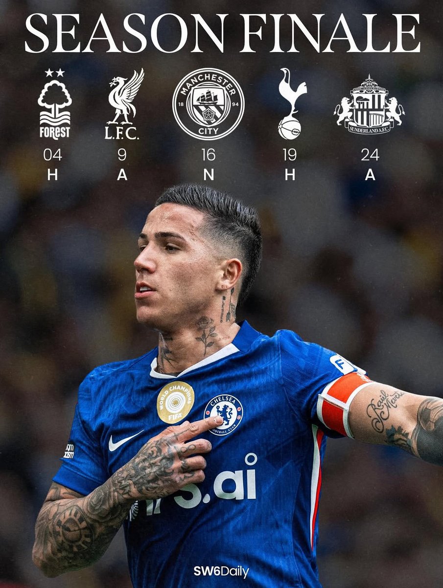 Chelsea’s last 5 games of the season… ✅