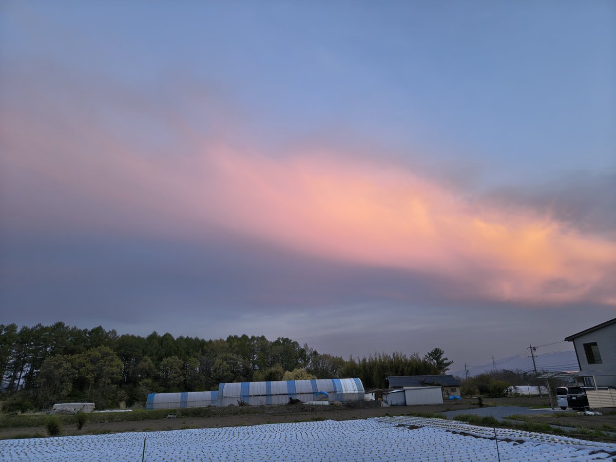 夕焼け雲が綺麗です！
