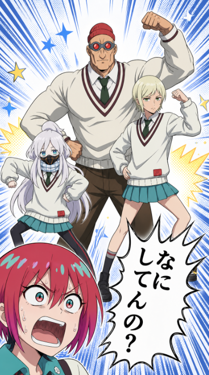 Colored Anime Manga Splash Panel