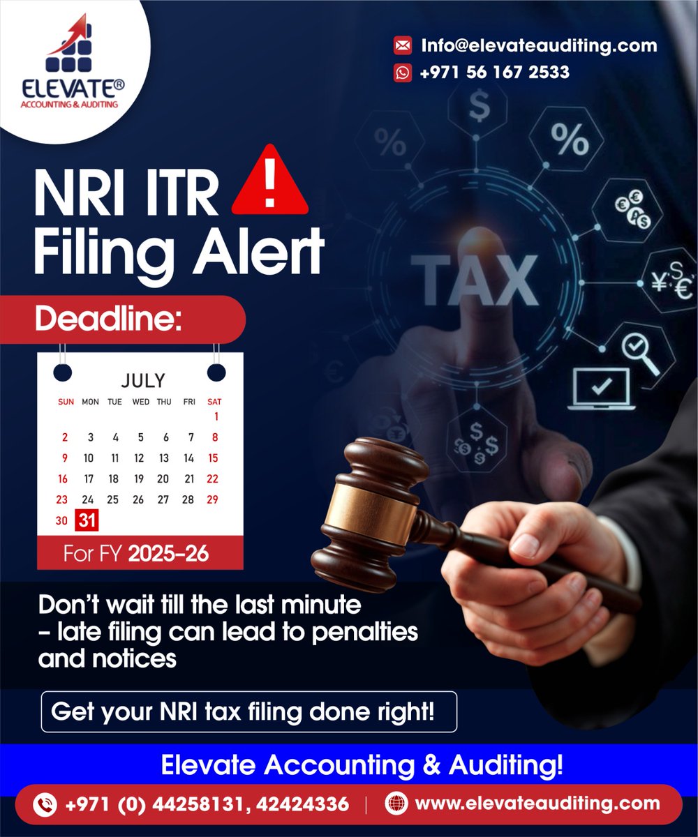 elevatebs's tweet photo. 𝗦𝘁𝗮𝘆 𝗮𝗵𝗲𝗮𝗱 𝗼𝗳 𝘆𝗼𝘂𝗿 𝗡𝗥𝗜 𝘁𝗮𝘅 𝗳𝗶𝗹𝗶𝗻𝗴 𝘁𝗶𝗺𝗲𝗹𝗶𝗻𝗲.

𝗘𝗹𝗲𝘃𝗮𝘁𝗲 𝗔𝗰𝗰𝗼𝘂𝗻𝘁𝗶𝗻𝗴 &amp; 𝗔𝘂𝗱𝗶𝘁𝗶𝗻𝗴 supports you through the full process.

𝐅𝐨𝐫 𝐦𝐨𝐫𝐞 𝐝𝐞𝐭𝐚𝐢𝐥𝐬:-
𝐖𝐡𝐚𝐭𝐬𝐚𝐩𝐩: 056 167 2533
𝗘𝗺𝗮𝗶𝗹📧: info@elevateauditing.com https://t.co/g1v7oX8O3G