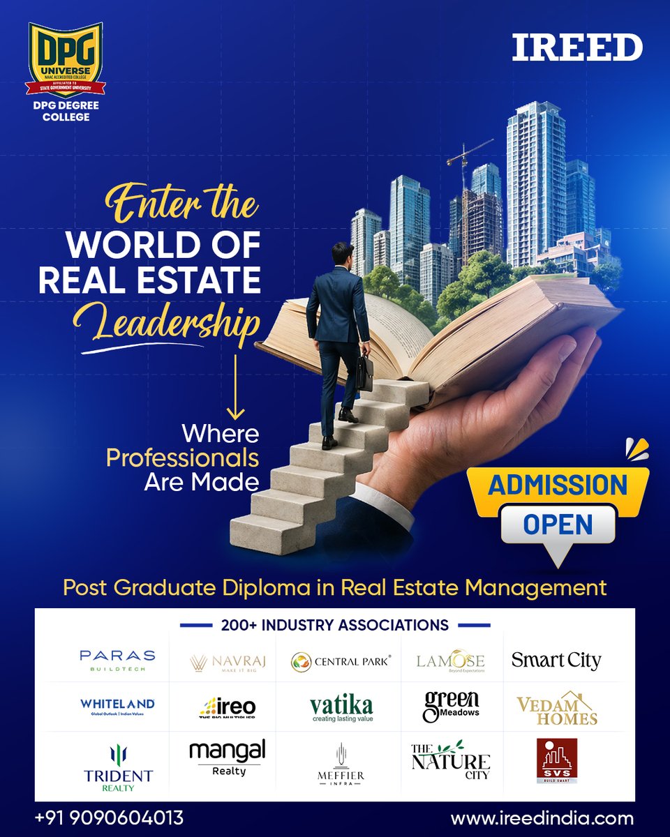 ireed_academy's tweet image. 𝐑𝐞𝐚𝐥 𝐞𝐬𝐭𝐚𝐭𝐞 𝐥𝐞𝐚𝐝𝐞𝐫𝐬𝐡𝐢𝐩 𝐬𝐭𝐚𝐫𝐭𝐬 𝐰𝐢𝐭𝐡 𝐥𝐞𝐚𝐫𝐧𝐢𝐧𝐠

Knowledge, practical exposure, and industry understanding are shaping the next generation of professionals.
#RealEstateIndia #Leadership #CareerGrowth