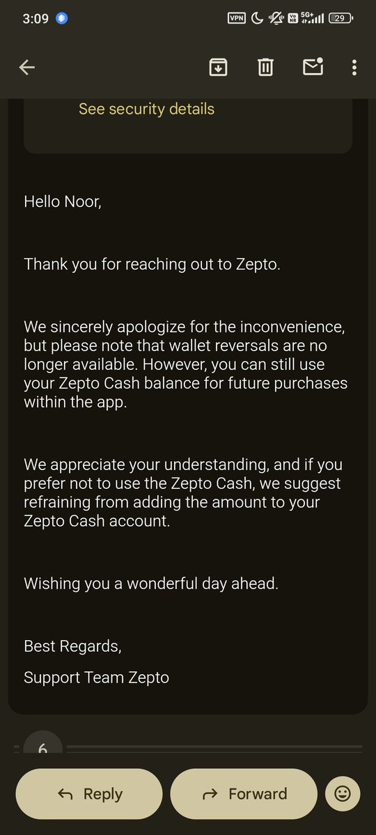 SladeWilso30220's tweet image. This is unacceptable! @zeptocares @ZeptoNow is refusing to refund my money to my bank account. Instead, they are forcing me to use 'Zepto Cash' for future purchases.
When I asked for my money back, this is illegal Zepto #ConsumerRights #ConsumerCourt #Fraud #DigitalIndia