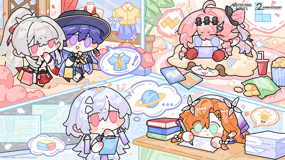 Jiyan0117's tweet image. New Hiyuki, Lucilla, Denia, Mornye &amp;amp; Sigrika Official Chibi Art

Vacation Time!!

#WutheringWaves #WuWa #Aemeath #鸣潮 #鳴潮 #LahaiRoi #Mornye #Lynae #LuukHerssen #Chisa #Sigrika #Hiyuki #Denia