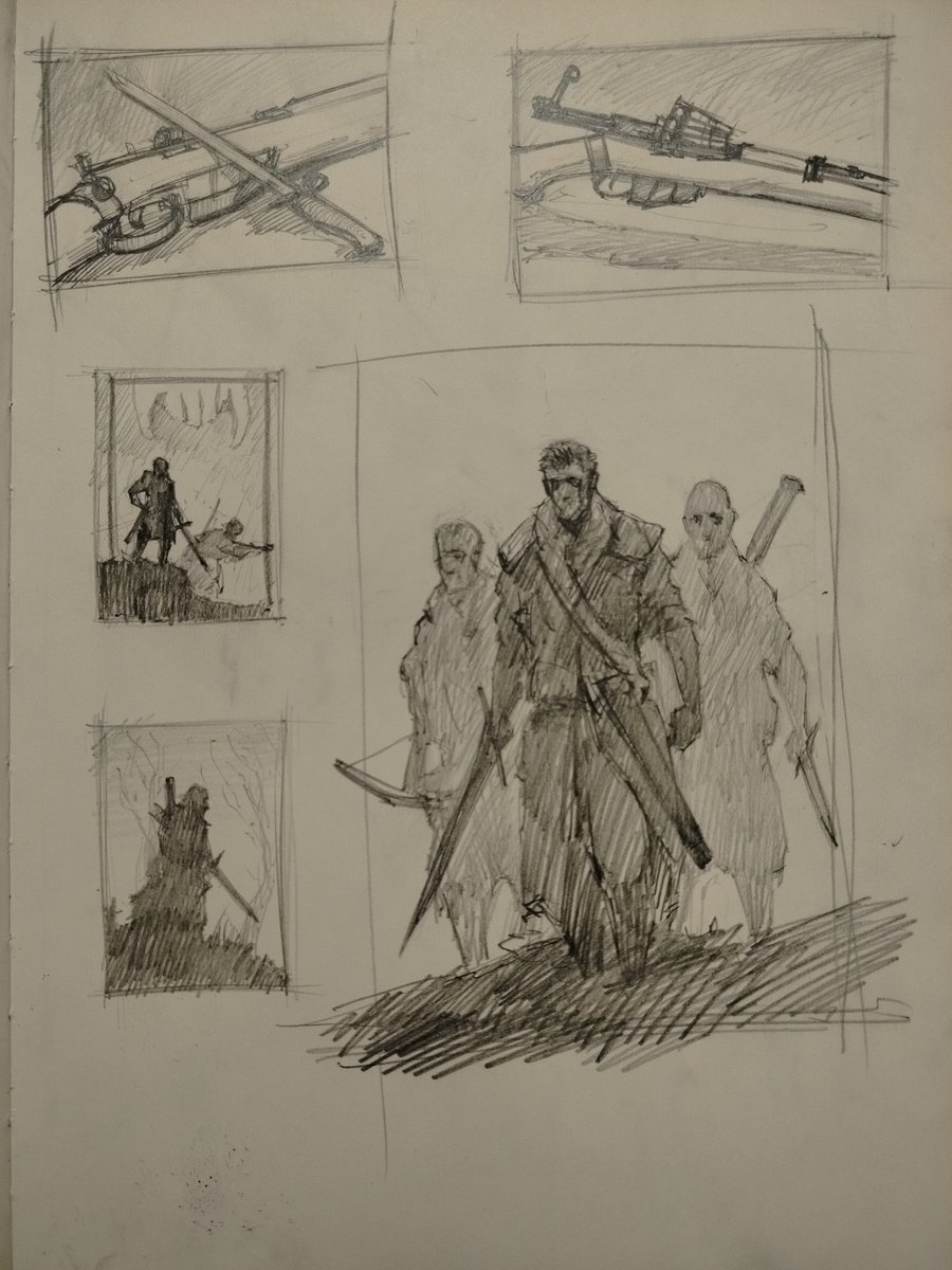 GGarsev's tweet photo. I don't got much, but here are some recent sketches. I thinik Photoshop is not as good as pencil and paper for sketching. https://t.co/9bFwGr8Nkh