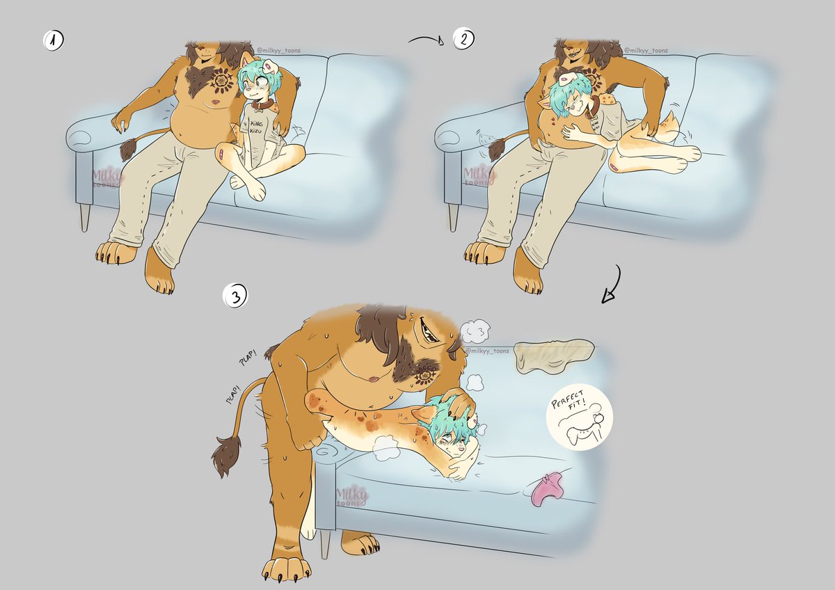 Milky_toons's tweet photo. And who loves the perfect fit too?~
Commission for @KingKizuAD 

#furry #furryart #digitalart #comic #NSFW #comicfurry #big #belly #lion #dog https://t.co/9CYMfGBBSf